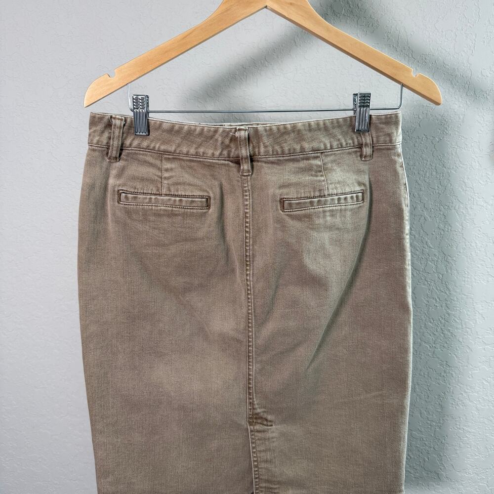 Women's Lauren Jeans‎ Company Tan Denim Pencil Skirt with Pockets Size 4 - Picture 3 of 9